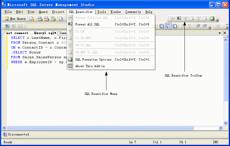 SQL Pretty Printer Add-In for SSMS
