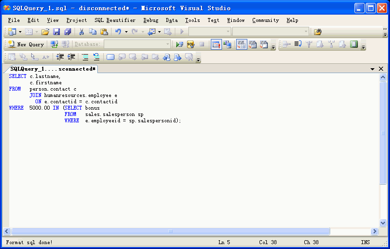 SQL Pretty Printer Add-In for Visual Studio